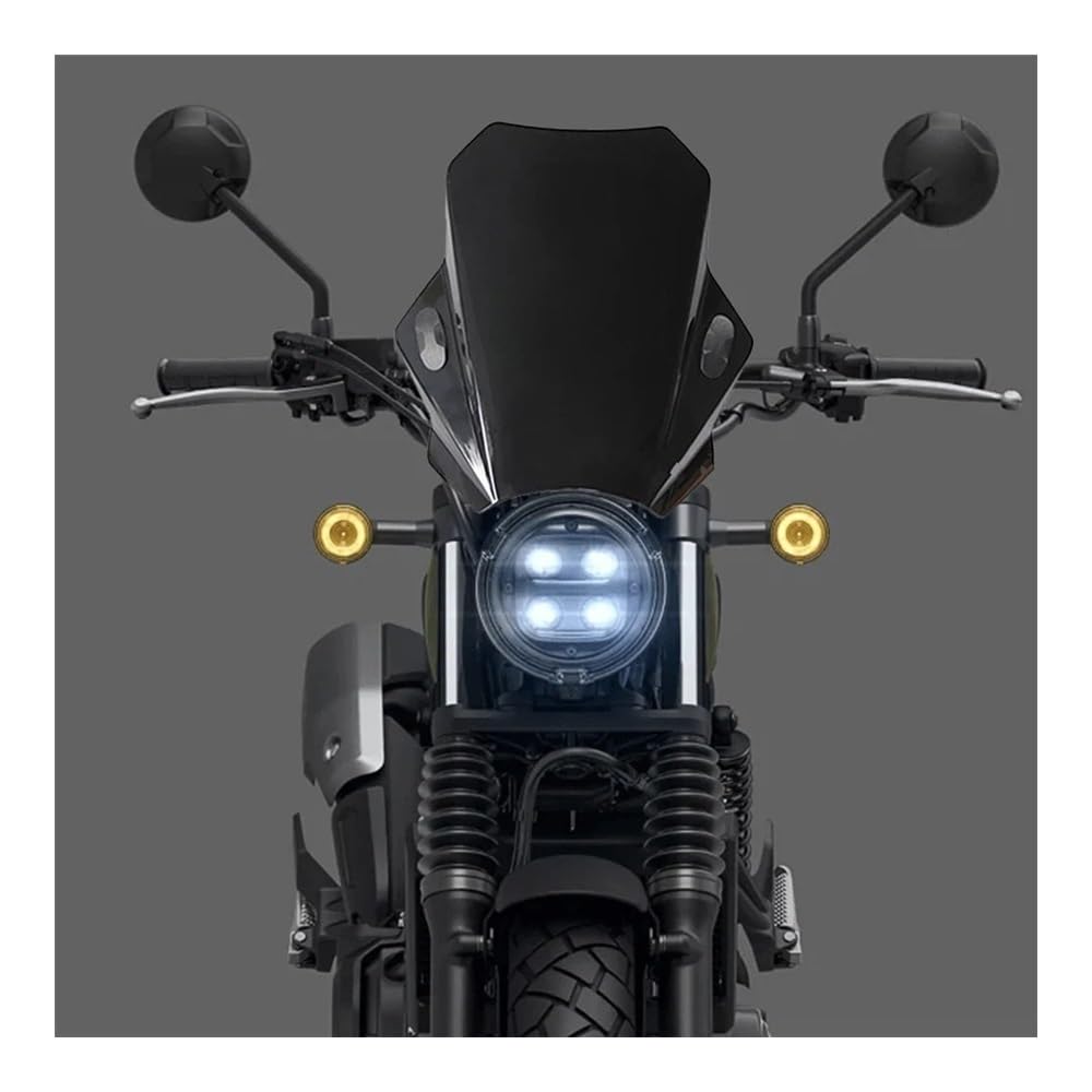 Motorrad Windschild Für Hon┐da Für CL 500 Für CL500 2023 Universal Motorrad Windschutz Deckt Bildschirm Rauch Objektiv Motorräder Deflektor (Color : Black) von HMLTD