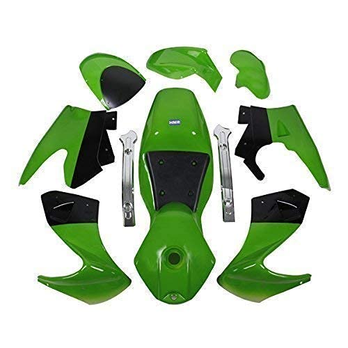 HMParts Pocket Bike Verkleidung Set komplett (grün/schwarz) von HMParts