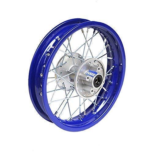 HMParts Stahl Felge 12 Zoll hinten Blau Geeignet für fast alle Modelle mit 12 mm Achse Dirt Bike, Pit Bike, XMOTOS, MotoCross (Blau) von HMParts