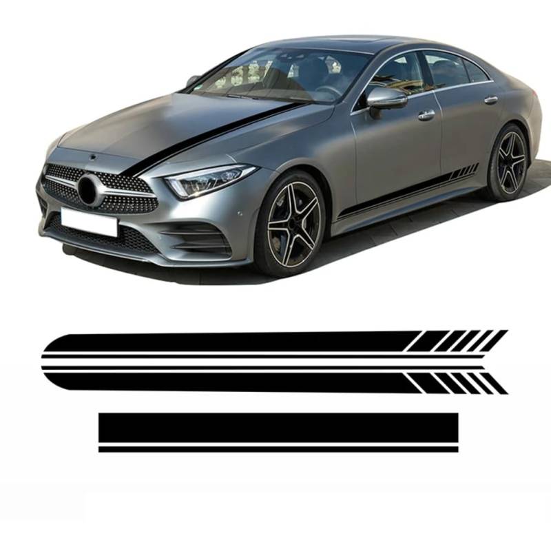 Edition 1 Style Auto-Motorhaubenaufkleber Seitenstreifen Rockaufkleber, für M=ercedes B=ENZ CLS-Klasse C257 W218 W219 CLS350 CLS63 AMG CLS55 X218 von HNBBG