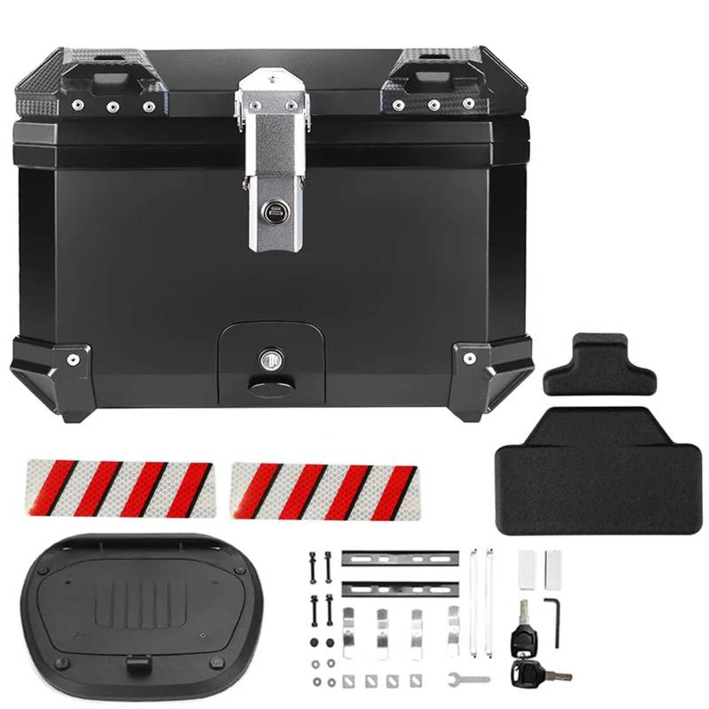 HNBYLMM Motorrad Topcase, 36L/45L/57L Kofferraumträger-Topcase für Motorräder, Wasserdicht Topcase Motorradkoffer mit Sicherheitsschloss und Auskleidung, für Aufbewahrung von Helmgepäck,A-36L von HNBYLMM