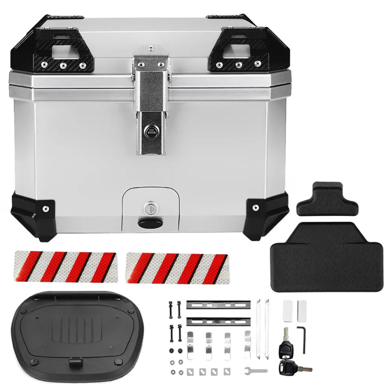 HNBYLMM Motorrad Topcase, 36L/45L/57L Kofferraumträger-Topcase für Motorräder, Wasserdicht Topcase Motorradkoffer mit Sicherheitsschloss und Auskleidung, für Aufbewahrung von Helmgepäck,B-36L von HNBYLMM