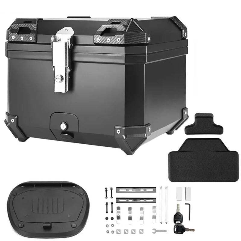 HNBYLMM Motorrad-Topcase, wasserdichte Motorrad-Topbox, Bietet Perfekt Platz für Einen Helm, Yniverseller ABS-Kunststoff-Motorradkoffer mit Sicherheitsschloss und Herausnehmbarem Innenfutter,A-36L von HNBYLMM