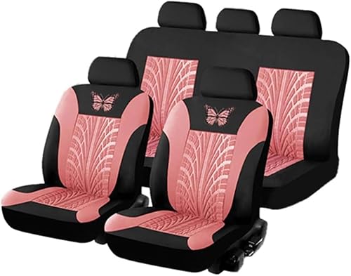 HNHPY Auto Sitzbezüge für Audi Sq5 Rs Q3 A4 B8 B6 A3 8P A4 B, Auto Autositz Schonbezug Bequem und Atmungsaktiv Waschbarer Sitzschoner Innenraum Zubehör,C-Pink von HNHPY