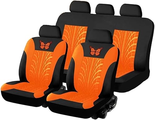 HNHPY Auto Sitzbezüge für Mini Countryman R60 2010-2016, Auto Autositz Schonbezug Bequem und Atmungsaktiv Waschbarer Sitzschoner Innenraum Zubehör,F-Orange von HNHPY