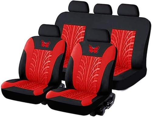 HNHPY Auto Sitzbezüge für Seat Altea/Altea XL/Altea Freetrack, Auto Autositz Schonbezug Bequem und Atmungsaktiv Waschbarer Sitzschoner Innenraum Zubehör,A-Red von HNHPY