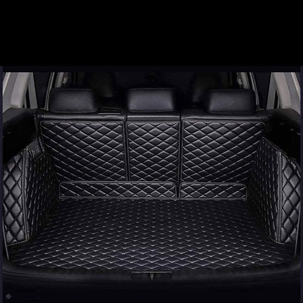 Auto Leder Kofferraummatten für Mazda CX-5 2017+,Vollabdeckung Antirutsch Wasserdicht Kofferraumwanne Schutzmatte Interieur Teppiche Zubehör,Black von HNJDM