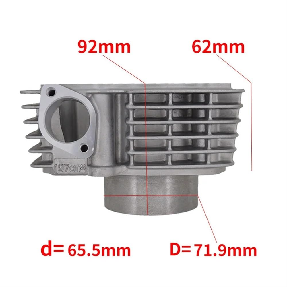 Kompatibler Ersatz-Motorrad-Zylindersatz für XR150 CBF150 Upgrade Big Bore 185cc 200cc Direct Fit 63,5 mm 65,5 mm(CBF200) von HNJFXCRO