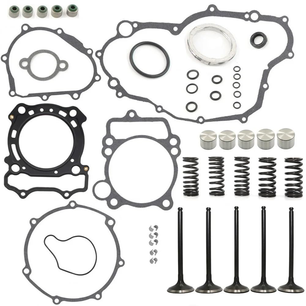 Kompatibler Zylinderkopfdichtungssatzsatz mit Ventilfedern, Splinten und Stößeln für YZ250F 2001–2013 von HNJFXCRO