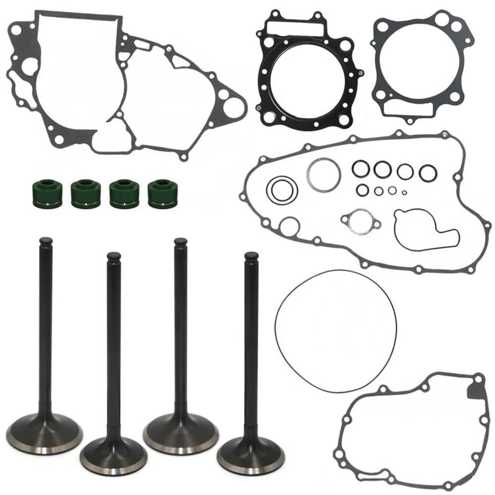 Kompletter Zylinderdichtungssatz, kompatibel mit CRF450R CRF 450 R 2007 2008, Motorrad-Motocross-Motorteile, Einlass- und Auslassventildichtung von HNJFXCRO