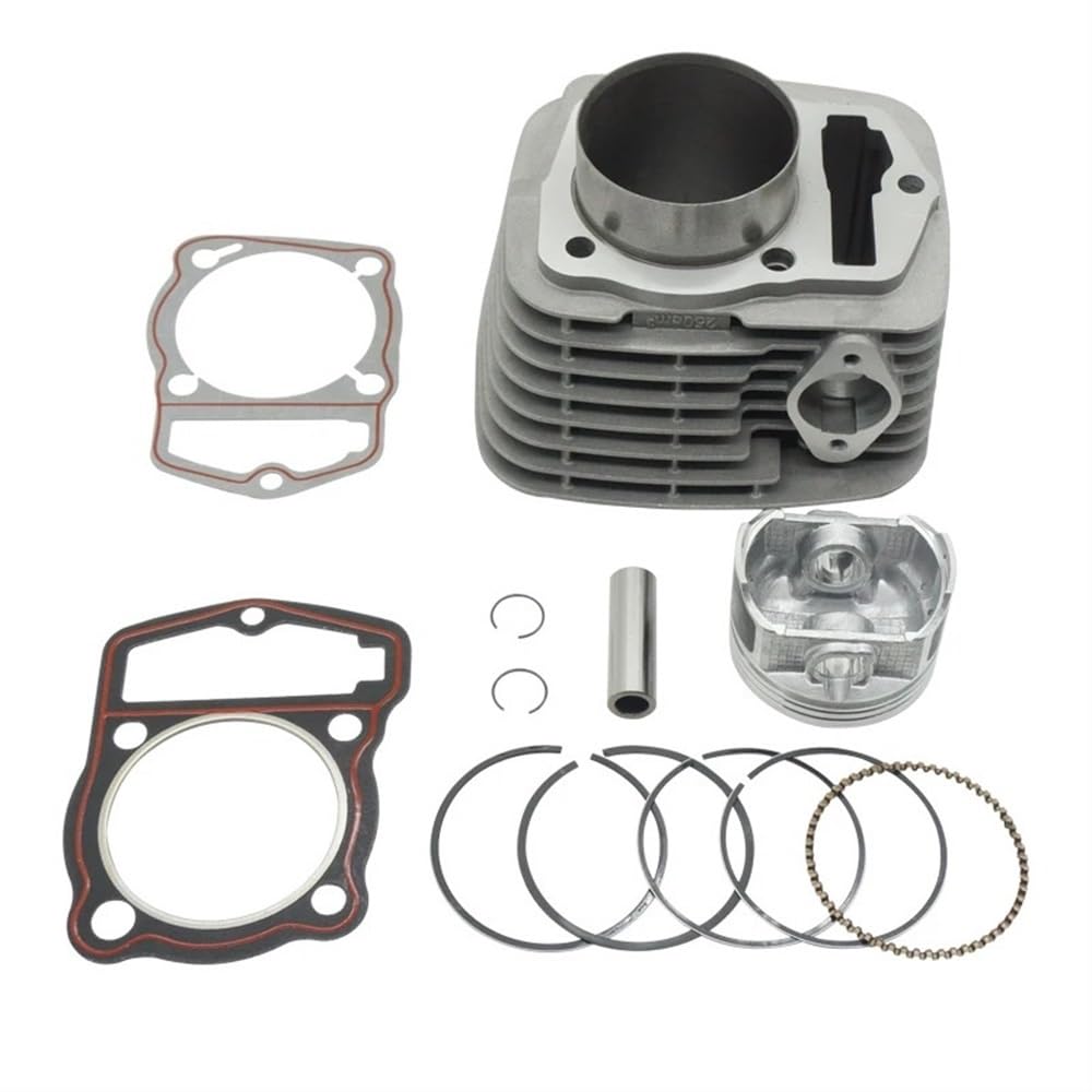 Luftgekühlter Motorradmotor-Kolbenring-Zylinderblockdichtung 65,5 mm, kompatibel mit CB250cc ZS166FMM CB250D-G Kayo T4 und ähnlichen Modellen(SET OF CYLINDER) von HNJFXCRO