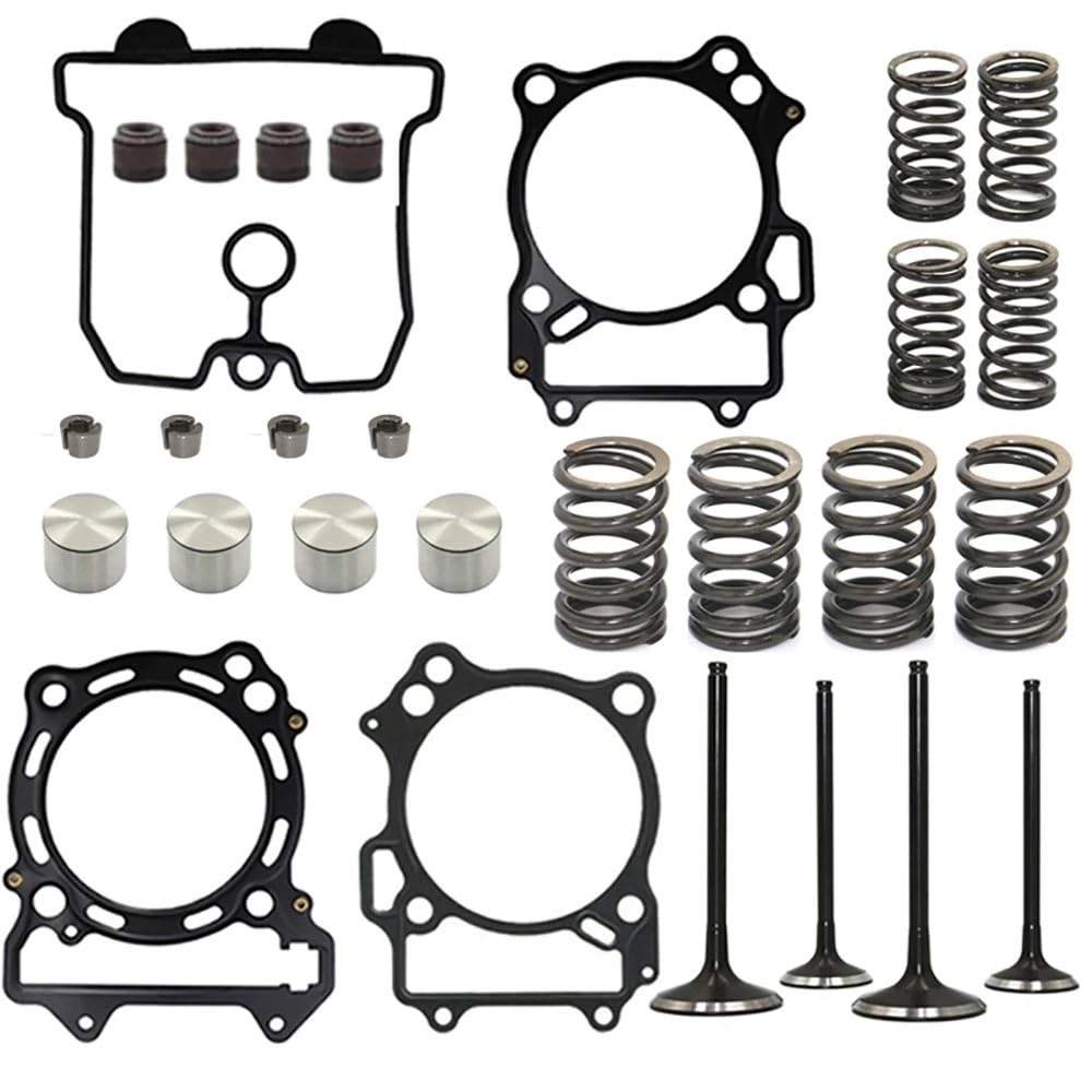 Motorventilheber, Eimer, Federn, Verriegelungsklemmen, Dichtungssatz, kompatibel mit DRZ400 DRZ400E 2000–2007, DRZ400SM 2005–2021 von HNJFXCRO