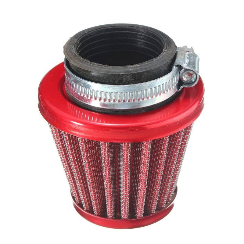 HNJZZZK 38MM 125CC Dirt Pit Bike m-ini Motocross Motorrad Motor Luftfilter Für SDG/KLX/SSR Motorradölgitterfilter (Farbe : Rot) von HNJZZSK