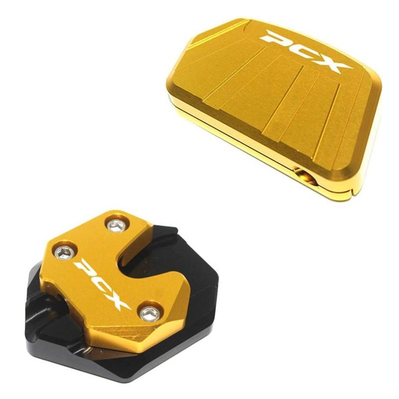 Stützplatte Fuß Verlängerungs Für Ho&nda PCX160 PCX 160 2021 Motorrad Zubehör CNC Seite Stehen Pads Ständer Verlängerung Unterstützung Platte von HNQTVJLY