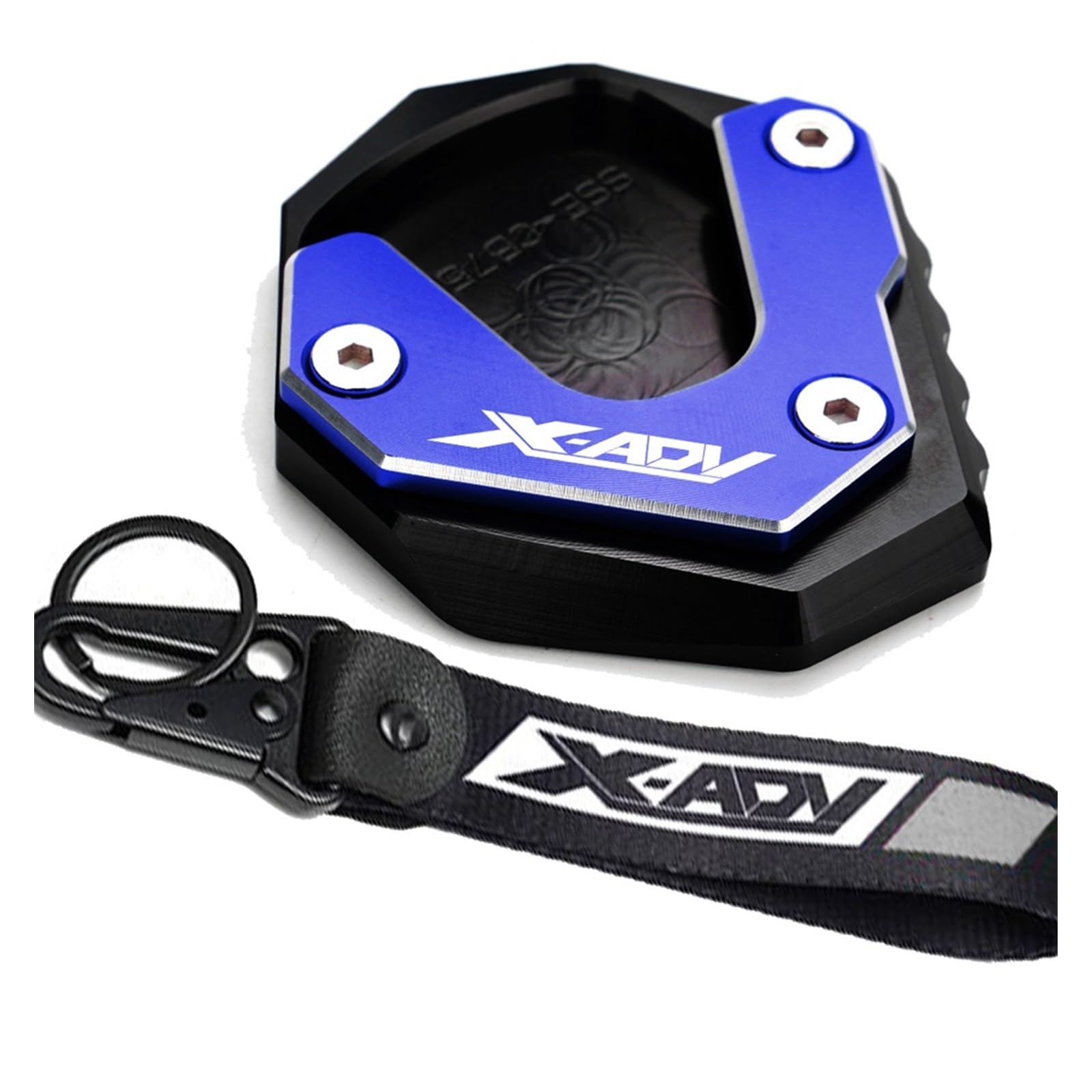 Stützplatte Fuß Verlängerungs Für Ho&nda X ADV XADV 750 XADV750 2017-2020 2021 2022 2023 Motorradzubehör CNC-Seitenständer Kickstand Enlarger Pad Schlüsselanhänger von HNQTVJLY