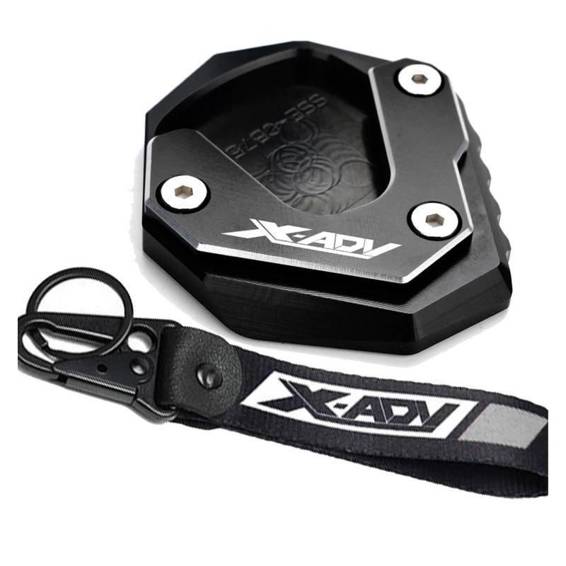 Stützplatte Fuß Verlängerungs Für Ho&nda X ADV XADV 750 XADV750 2017-2020 2021 2022 2023 Motorradzubehör CNC-Seitenständer Kickstand Enlarger Pad Schlüsselanhänger von HNQTVJLY