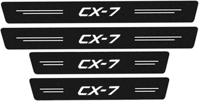 4pcs Auto Schwellen Aufkleber Kohlefaser Einstiegsleisten für Mazda CX-7,Türschweller Stoßstangen Trittbrett Kratzer Lackschutzfolie Zubehör von HNSWJZDY