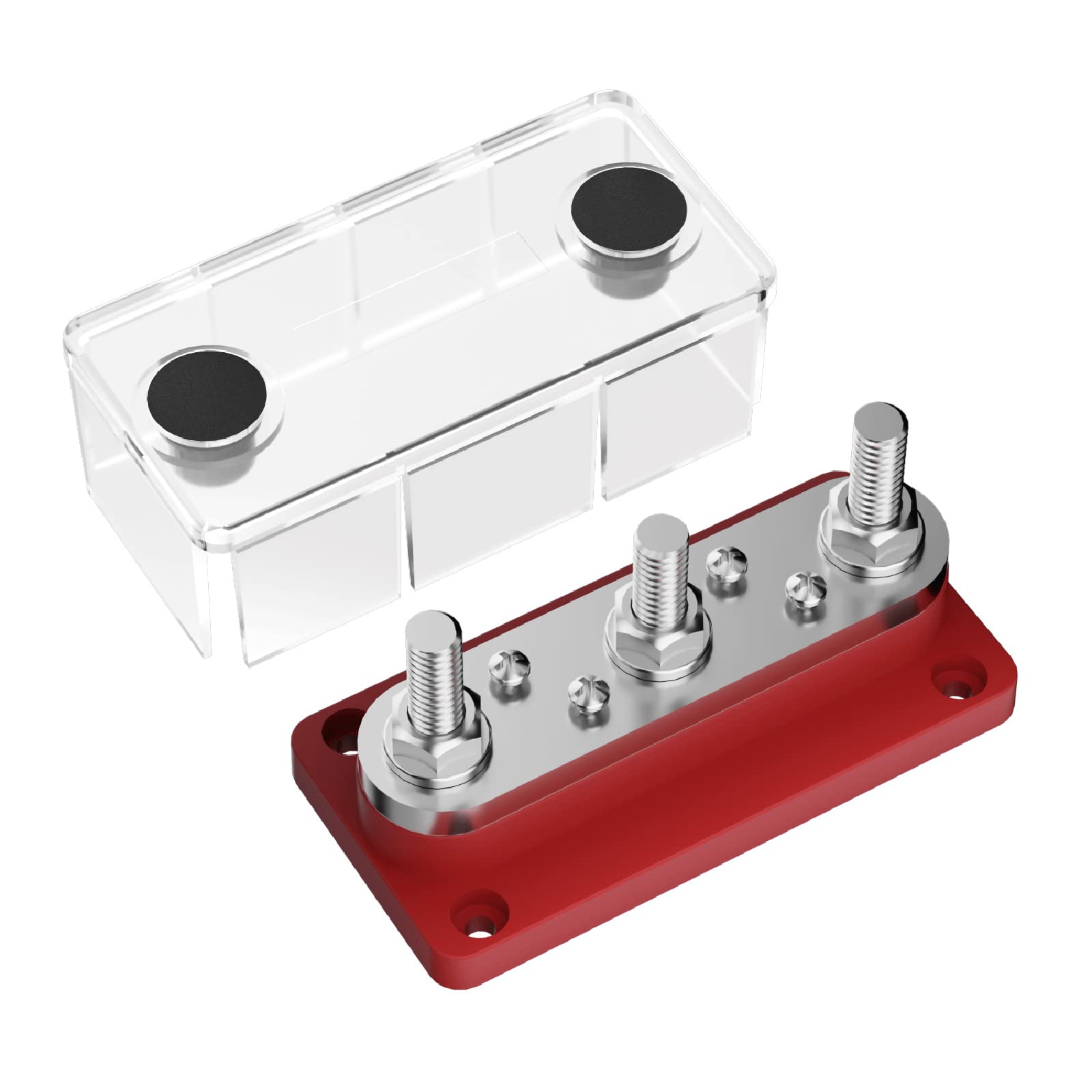 HNsdsvcd Stromverteilungsblock Sammelschiene 3 X 5/16 Zoll Pfosten 4 X Nr. 8 Schraubenklemmen 48 V 300 A Für Boote Autos von HNsdsvcd