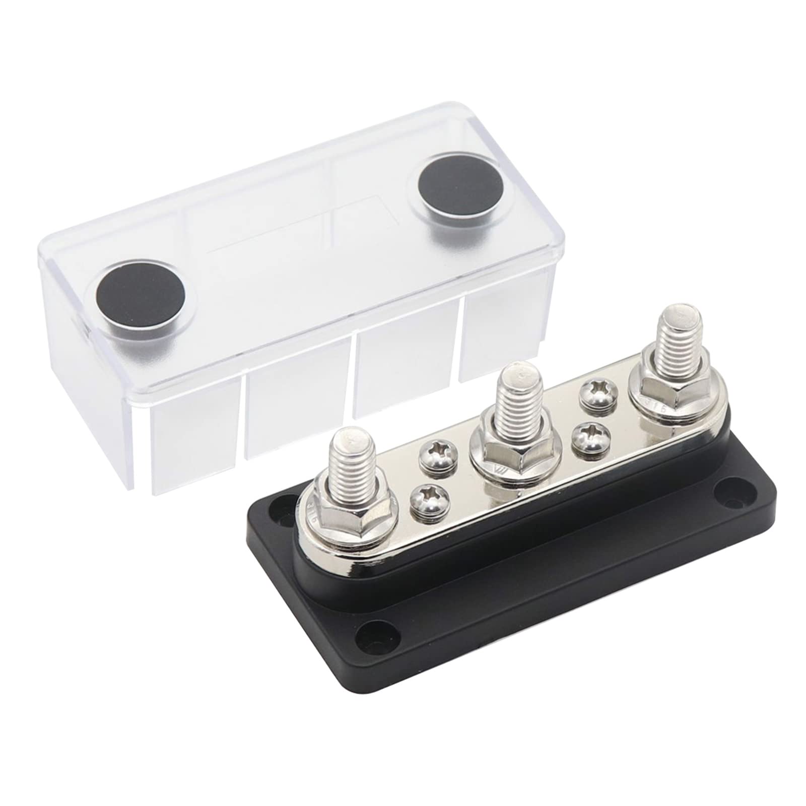 HNsdsvcd Stromverteilungsblock Sammelschiene 3 X 5/16 Zoll Pfosten 4 X Nr. 8 Schraubenklemmen 48 V 300 A Für Boote Autos von HNsdsvcd