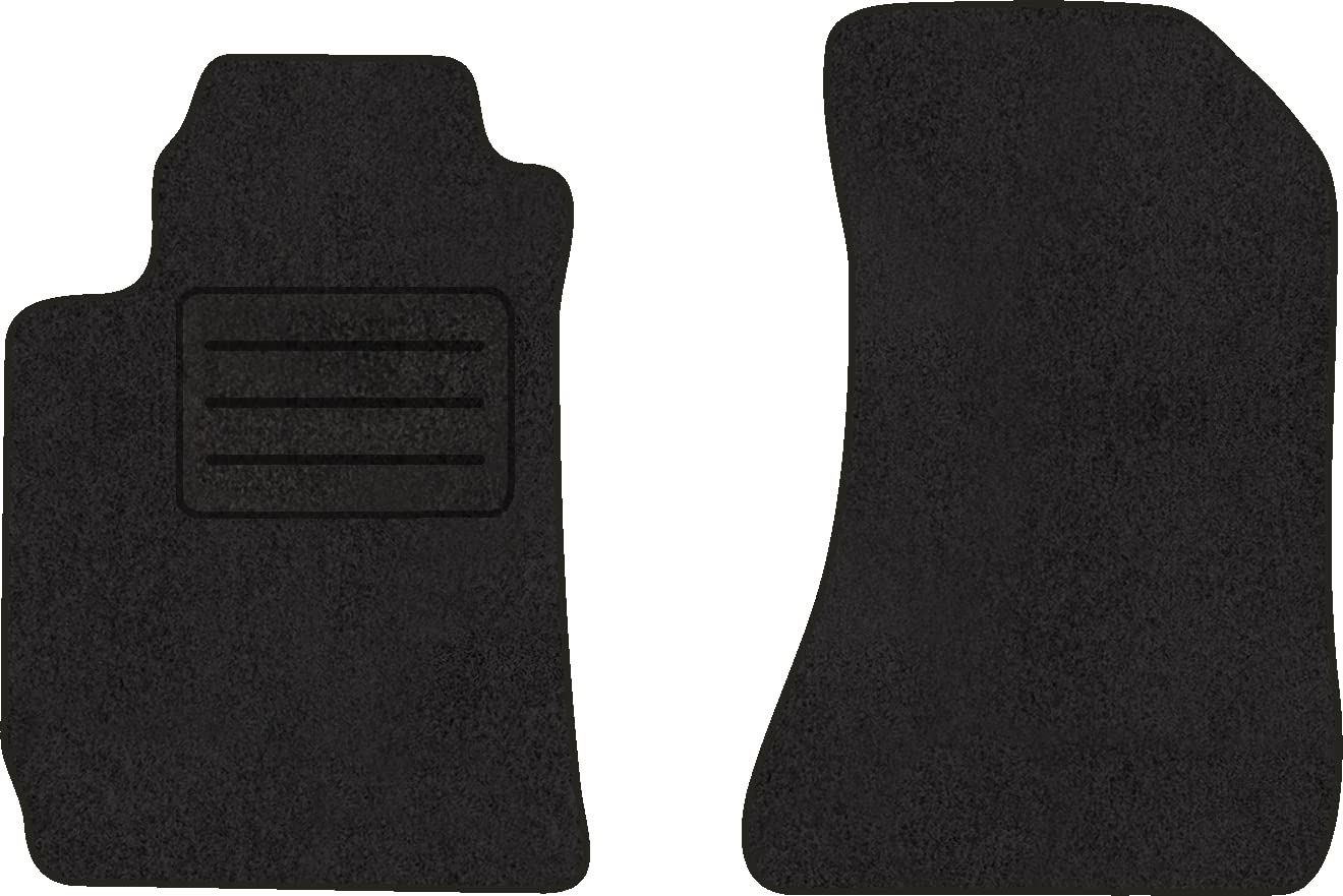 Schwarz Velour Fußmatten Satz für Alfa Romeo Spider III 939 (2006-2010) - 2-teilig - Neue - Passgenau Komplett-Set Autoteppich Kompatibel von HOBBYCAR