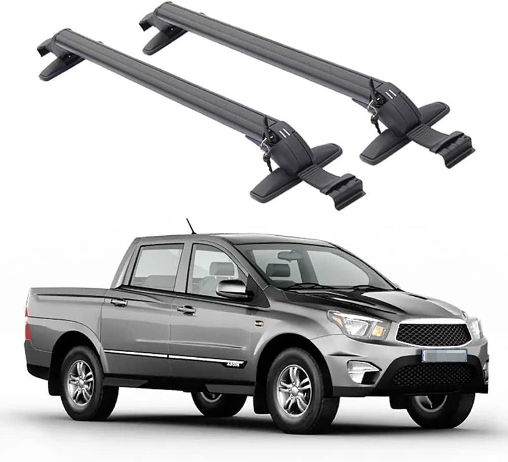 2 Stück Dachreling Dachgepäckträger, für SsangYong Actyon Sport 4 Door 2005-2012, Querträger Dachträger DachbüGel Gepäckträger Zubehör von HOCAH