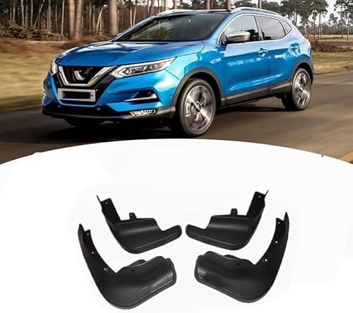 4 Stück Auto Schmutzfänger Für Nissan Qashqai 2007-202,Schmutzfänger Vordere Hintere Spritzschutz Kit Staubdicht Spritzfest Auto-Styling-Zubehör von HOCAH