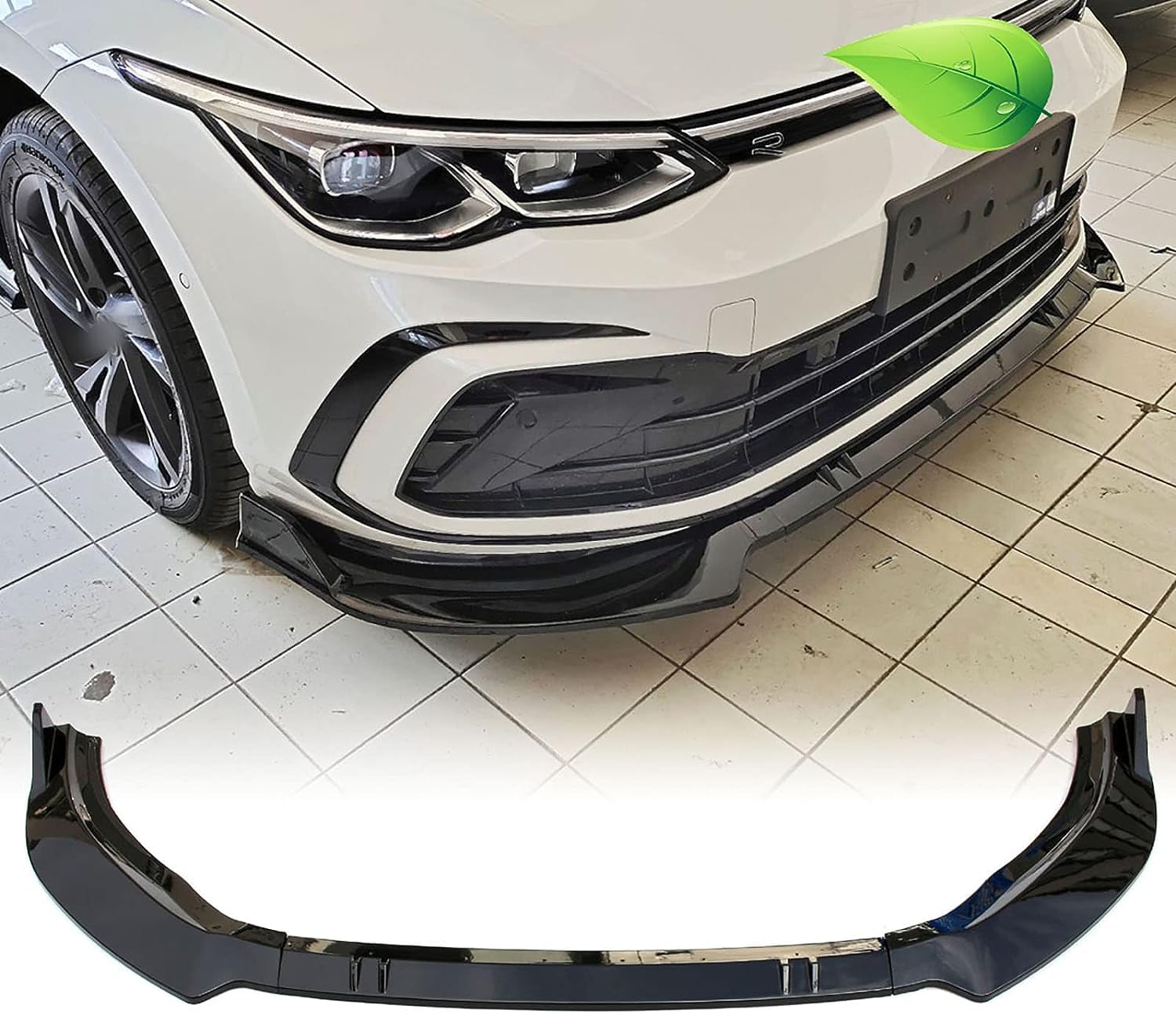 Auto Frontspoiler Für VW Golf 8 Mk8 R-Line 2020 2021 Tuning,Stoßfängerlippe Spoilerlippe ABS Dauerhaft AntiKollision Frontspoiler Protector von HOCAH