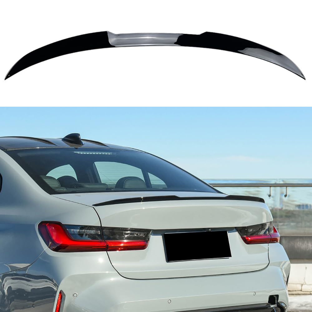 Auto Hintere Kofferraum Dach Spoiler für BMW 3er G20 320i 325i 330i 2019+, ABS Auto Heckflügel Außen Modifikation Zubehör,Glossy Black von HOCAH