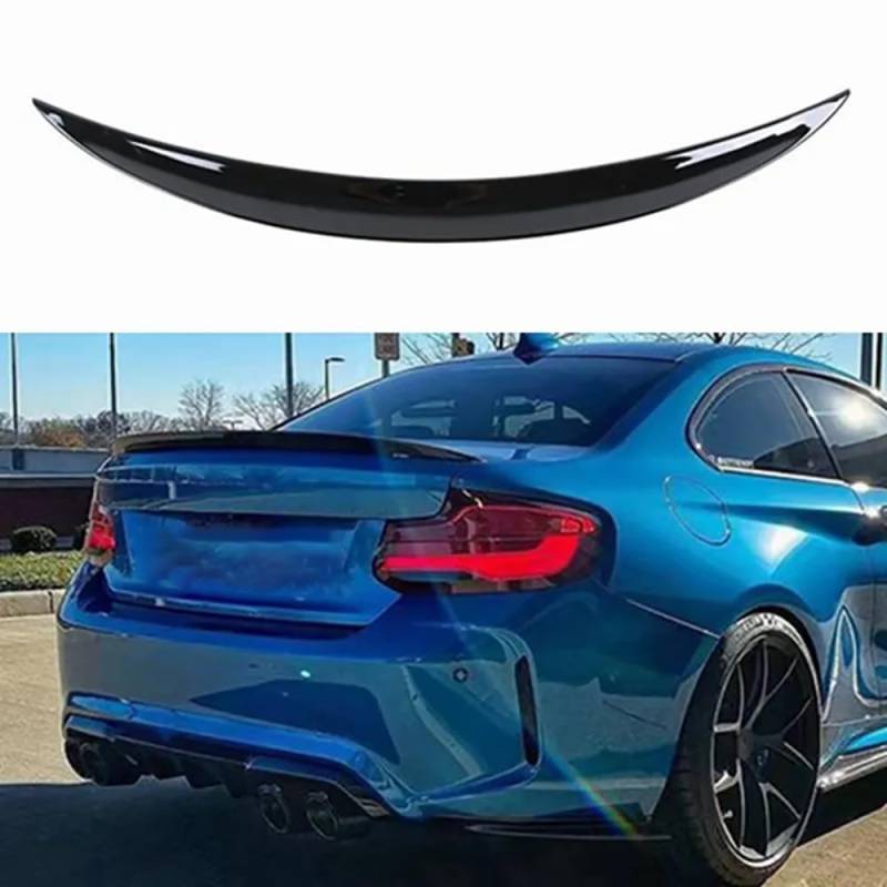 Auto Hintere Kofferraum Fenster Dachspoiler Spoiler für BMW 2er F22 F23 Coupe Cabrio M2 F87 2014-2021 ABS Glänzend Schwarz Auto Heckspoiler Außen Zubehör von HOCAH