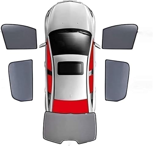 Auto-Seitenfenster-Sonnenschutz für Audi A4 Sedan 2000-2005,Vorne Hinten Seitenscheibe Atmungsaktives Staubschutz PrivatsphäRe Schutz, Sonnenblende ZubehöR,D/5pcs-wholecar von HOCAH