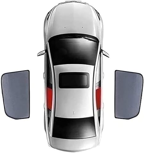 Auto-Seitenfenster-Sonnenschutz für CADILLAC CT5 2020-2024,Vorne Hinten Seitenscheibe Atmungsaktives Staubschutz PrivatsphäRe Schutz, Sonnenblende ZubehöR,B/2pcs-rear-doors von HOCAH