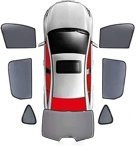 Auto-Seitenfenster-Sonnenschutz für Sko-da Karoq 2018-2021,Vorne Hinten Seitenscheibe Atmungsaktives Staubschutz PrivatsphäRe Schutz, Sonnenblende ZubehöR,E/7pcs-wholecar von HOCAH