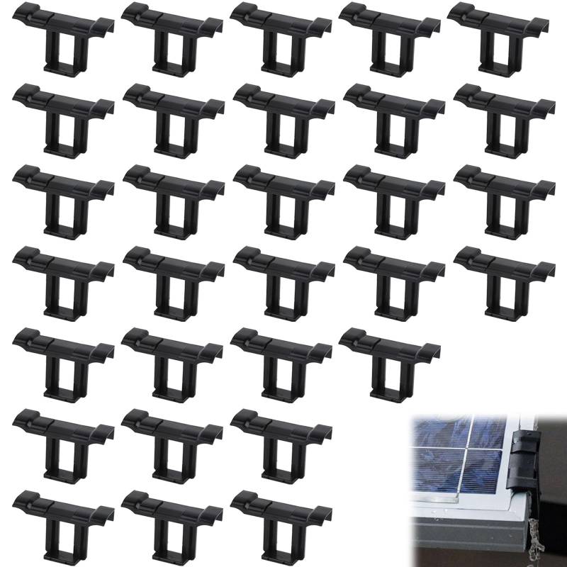 30 Stück Solarpanel Wasserablauf Clips, 35mm Solarpanel Schlammentfernungsclip PV Modul Wasserablauf Clips, Solarmodul Reinigungsclips, Entwässerung Clips für Photovoltaik Panel von HOCUCHELAND