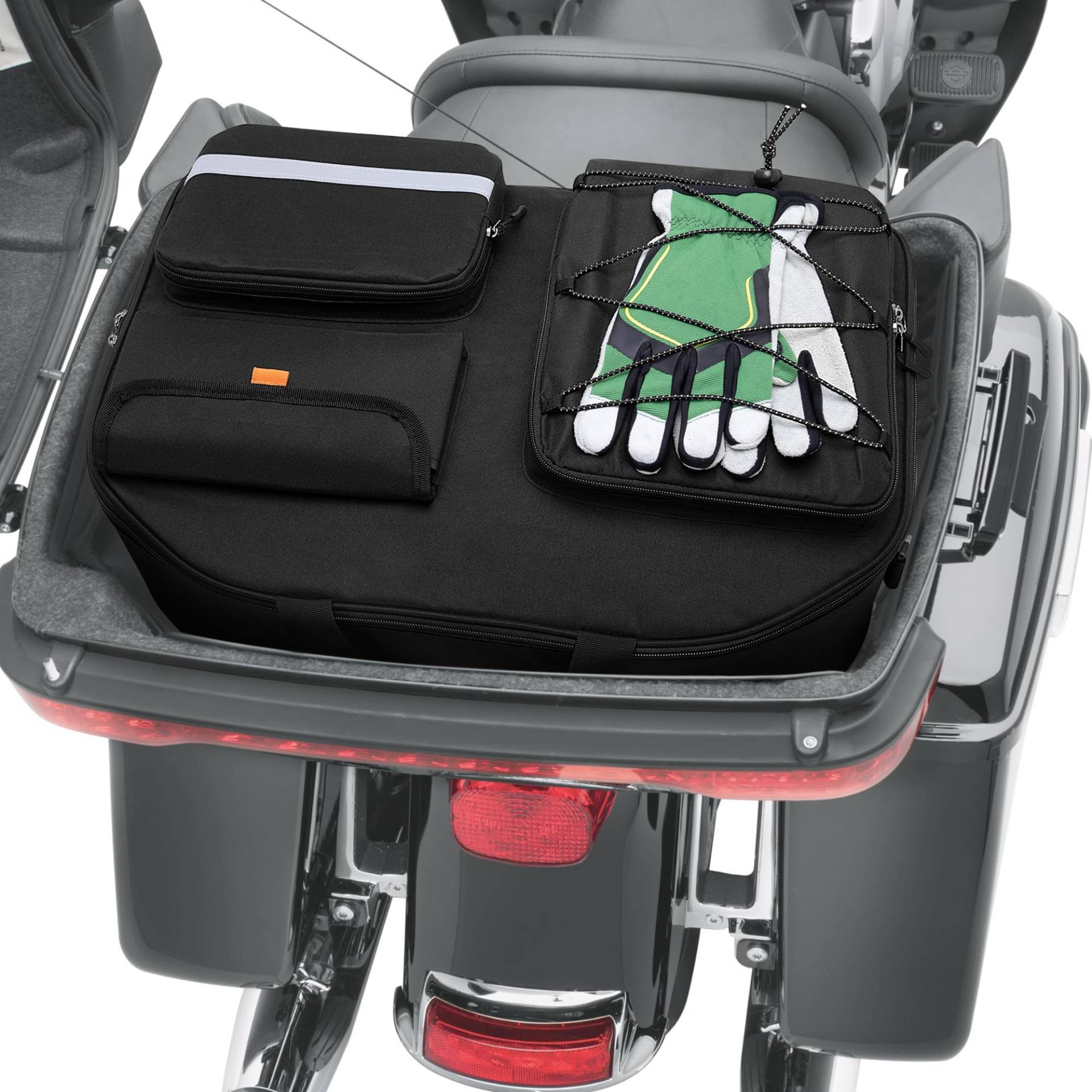 HODRANT Tour Pack Innen Tasche, Motorrad Tourenpaket Organizer Kompatibel mit Street Glide Electra Glide Road King Road Glide Touring Modellen, Gepäck Innen Tasche für Motorrad Kofferraum, Nur Tasche von HODRANT