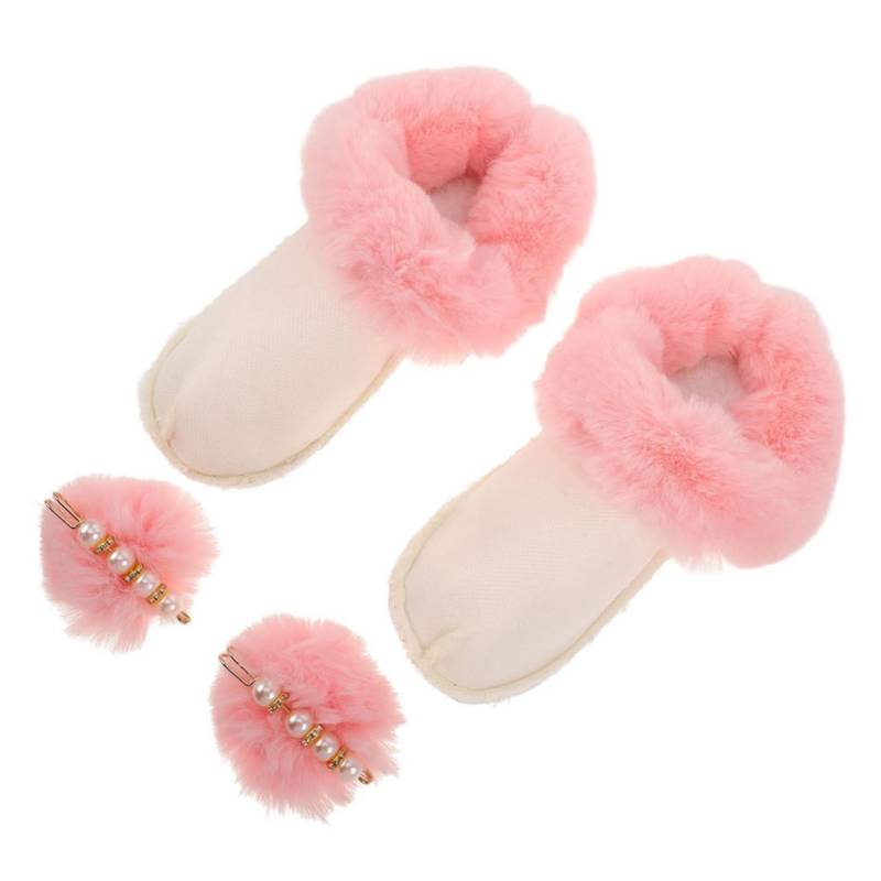 HOLIDYOYO 1 Paar -schuhüberzüge Flauschige Hausschuhe Woll-clogs-liner Clog-einsätze Austausch Der Einlegesohlen Für Hausschuhe Herausnehmbares Warmes Futter Slippersohlen Rosa Plüsch von HOLIDYOYO