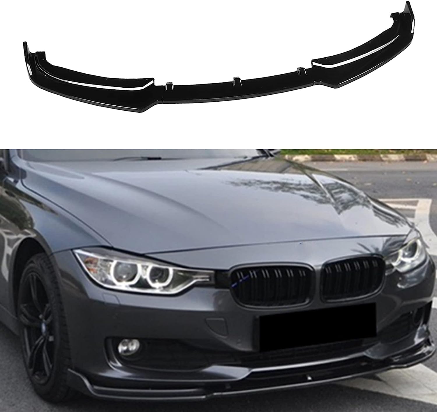 Auto Frontlippe Frontspoiler für BMW 3 Series F30 2013-2019, Car Frontlippe Splitter Wing Frontstoßstangenlippe von HOLIV