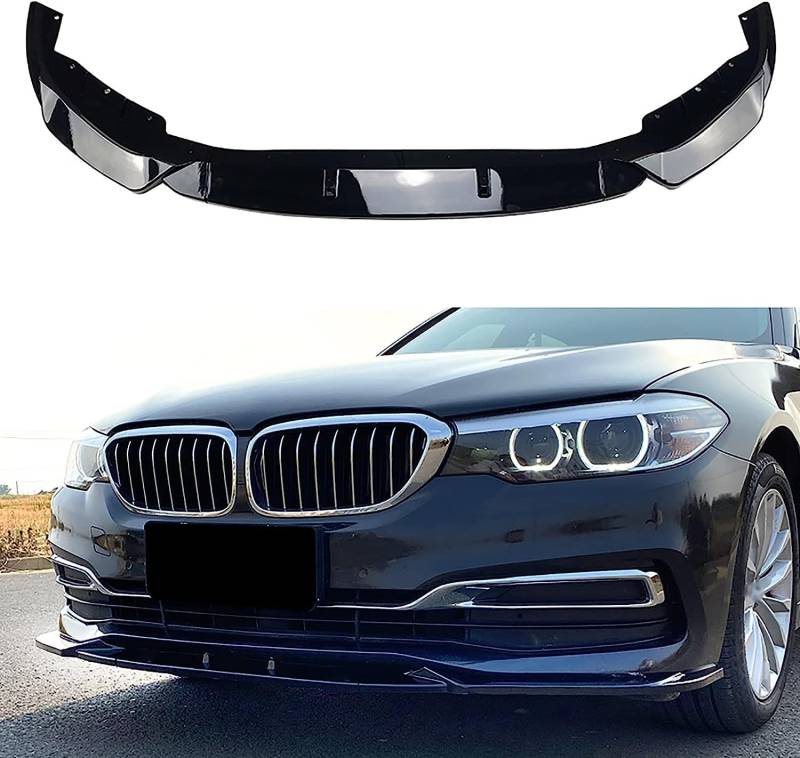 Auto Frontlippe Frontspoiler für BMW 5 Series G30 G31 520i 525i 530i Facelift 2021+, Car Frontlippe Splitter Wing Frontstoßstangenlippe von HOLIV