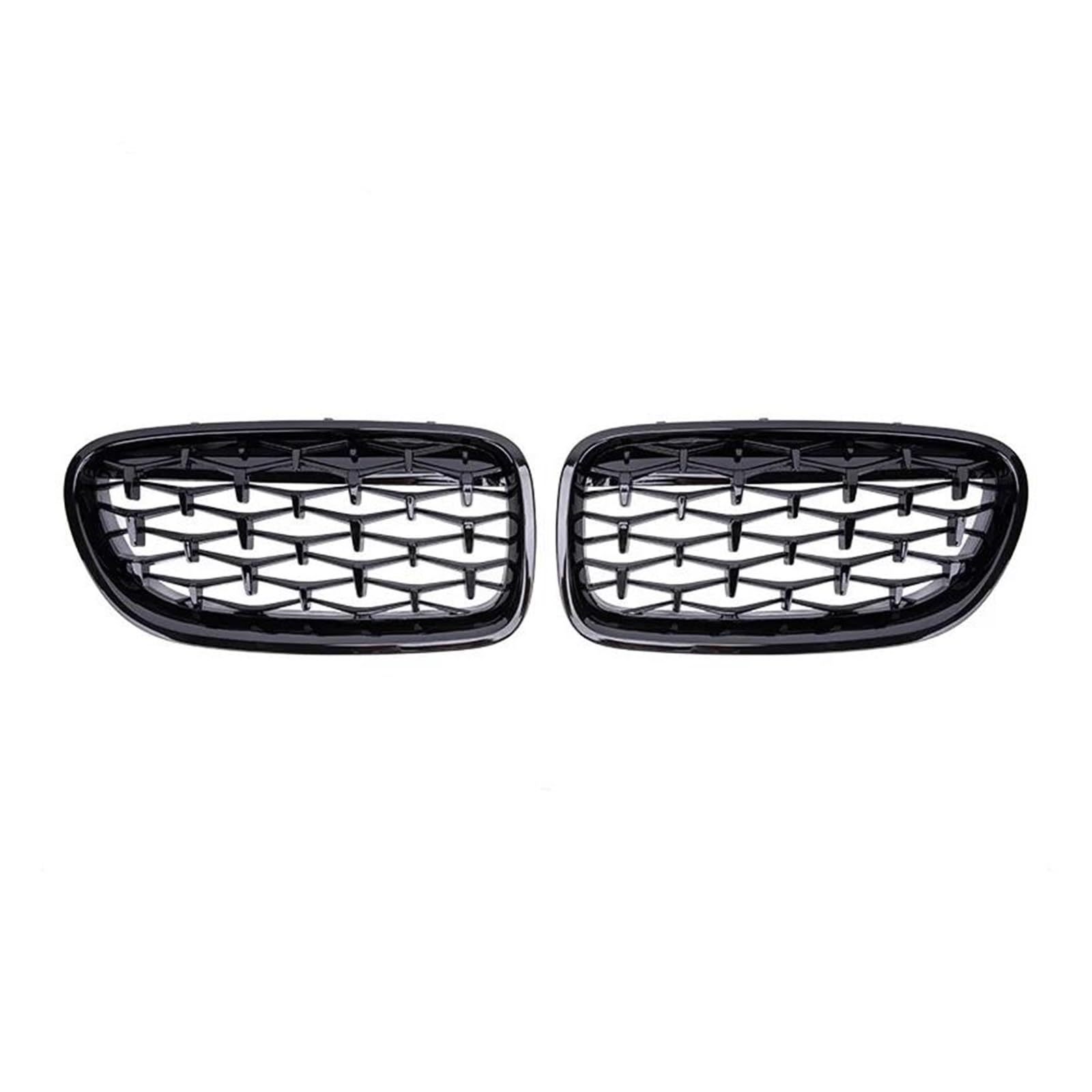 HOLIV Für B&MW 5 Series F10 F11 F18 520 523 525 530i M5 2010-2017 Auto-Front-Nieren-Stoßstangengrill-Gitter Im Diamant-Stil-Renngitter Kühlergrills für die Front von Autos(Schwarz glänzend) von HOLIV