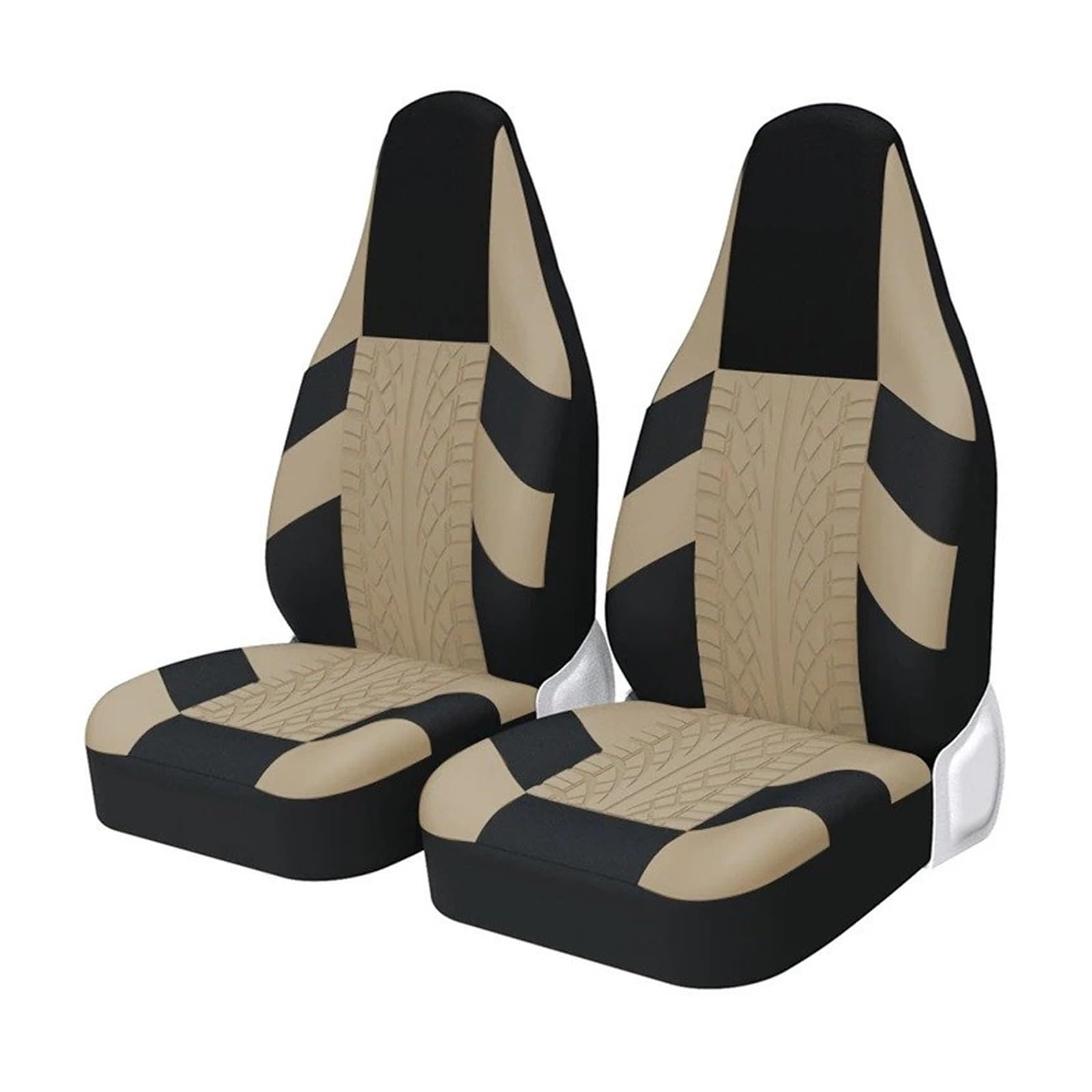 HOLIV Sitzbezüge Auto 2 Stück Für Camaro 1983 Front High Bucket Autositzbezüge Universal Für Die Meisten Autos Sport Seat Protector Sitzbezüge Auto Set(Beige) von HOLIV