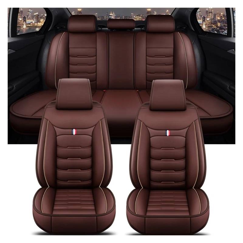 HOLIV Sitzbezüge Auto Für 1er-Serie Alle Automodelle E81 E82 E87 E88 F20 F21 F52 F40 Universeller Autositzbezug Sitzbezüge Auto Set(A-Coffee 5 Seat) von HOLIV