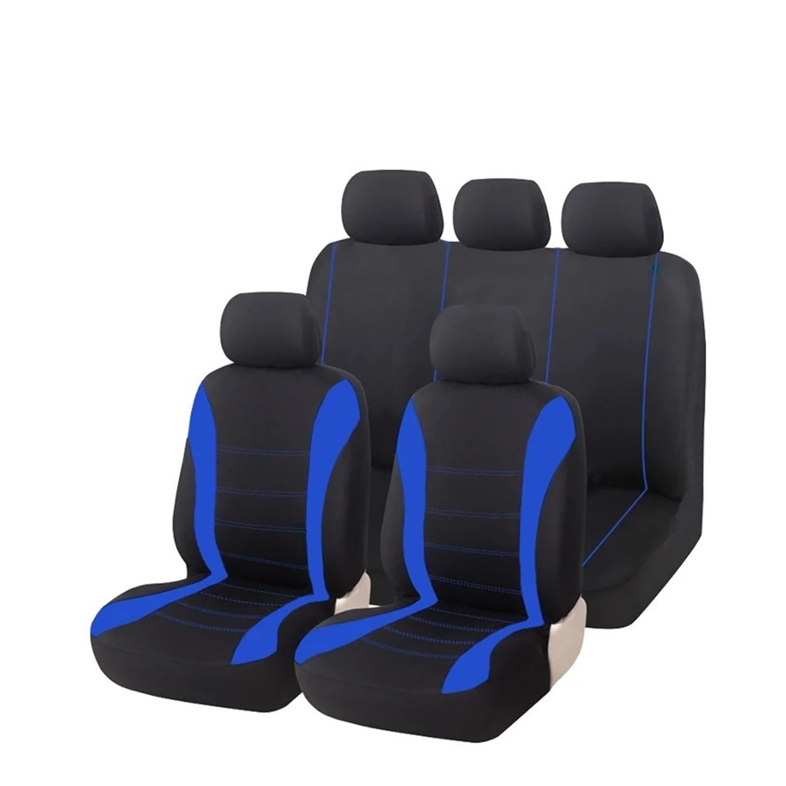 HOLIV Sitzbezüge Auto Für FIAT Für Panda Autositzbezüge Sitzbezüge Auto Set(Blue Full Set) von HOLIV