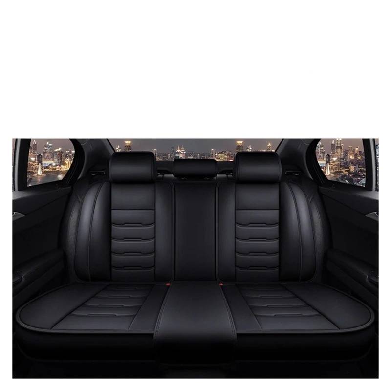 HOLIV Sitzbezüge Auto Für Jeep Alle Automodelle Für Compass Für Grand Für Cherokee Für Commander Für Wrangler JK Universeller Autositzbezug Sitzbezüge Auto Set(Black Only Back Row) von HOLIV