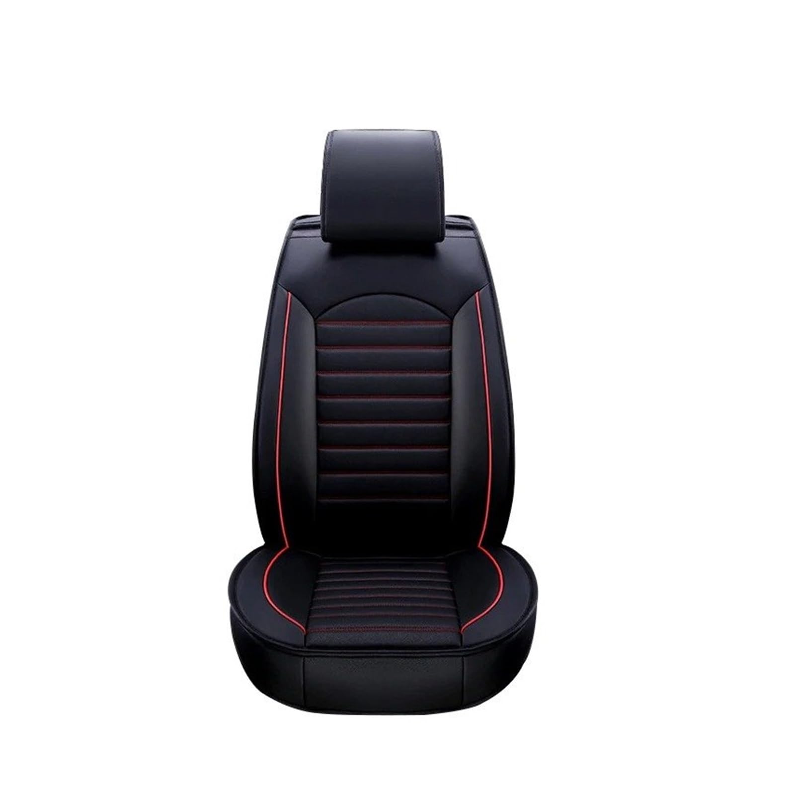 HOLIV Sitzbezüge Auto Für Saab 95 93 Leder Universal Autositzbezüge Auto-Innenausstattung Autoprodukte Innenausstattung Sitzbezüge Auto Set(1 Black red Front S) von HOLIV