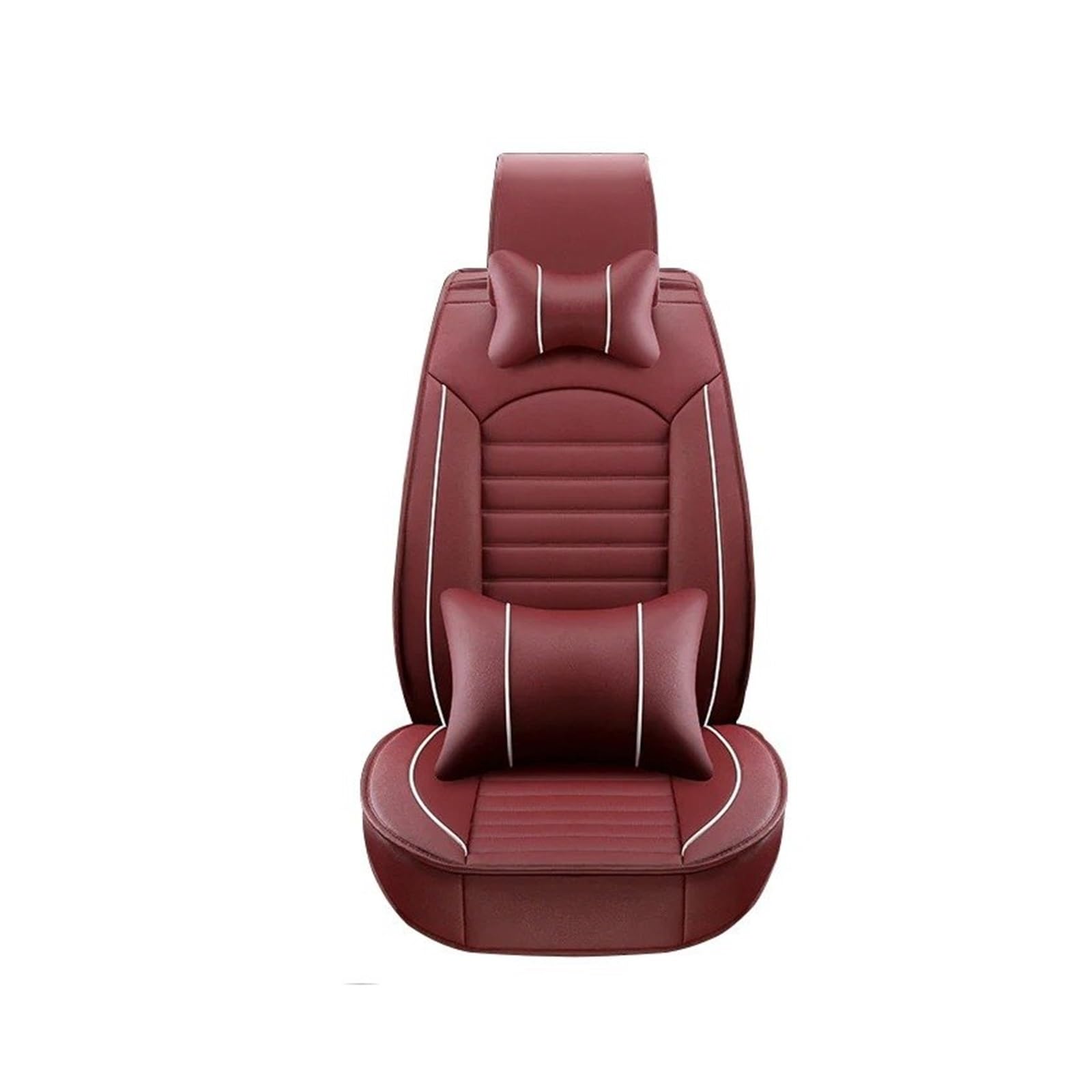 HOLIV Sitzbezüge Auto Für Saab 95 93 Leder Universal Autositzbezüge Auto-Innenausstattung Autoprodukte Innenausstattung Sitzbezüge Auto Set(1 Wine red Front D) von HOLIV