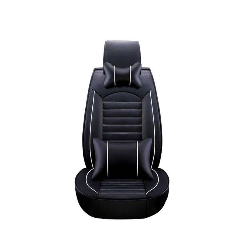 Sitzbezüge Auto Für Great Für Wall Alle Modelle Für Poer Für M4 H1 Für Voleex C30 H5 Für M2 Leder Universal-Autositzbezüge Sitzbezüge Auto Set(1blackwhite Front D) von HOLIV