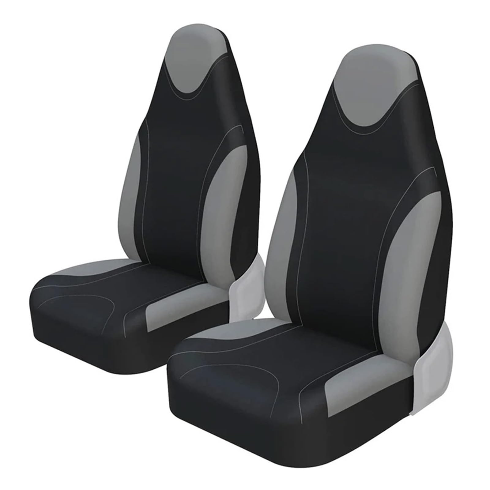 Sitzbezüge Auto Für Seat Für Ibiza Komplettset Schalensitzschutz Mit Hoher Rückenlehne Universelle Autositzbezüge Sitzbezüge Auto Set(2Piece Gray) von HOLIV