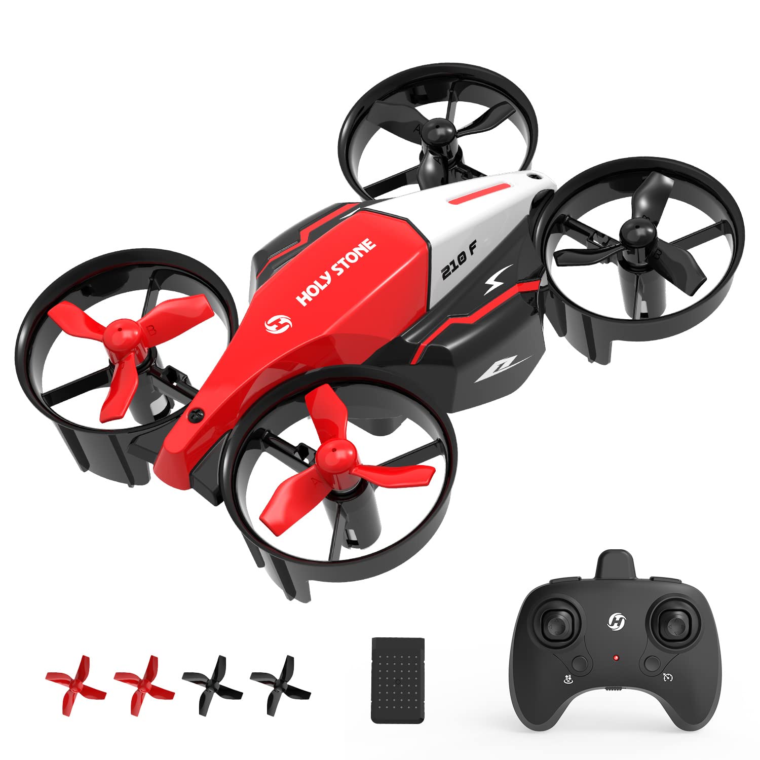 Holy Stone HS210F Mini-Drohne für Kinder, 2-in-1 RC-Quadcopter mit LED-Lichtern, Landungs- und Flugmodus, 3D-Flip-Modus, kopfloser Modus, sicherer modularer Akku, Geschenk von HOLY STONE