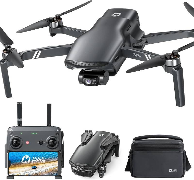 Holy Stone HS900 GPS Drohne mit Kamera 4K für Erwachsene, 3-Achsen bürstenlose Gimbal,48MP Fotos, 6KM Übertragung, 30 Min. Flugzeit, Visuelles Folgen,QuickShots,Kameradrohne für Anfänger unter 249g C0 von HOLY STONE