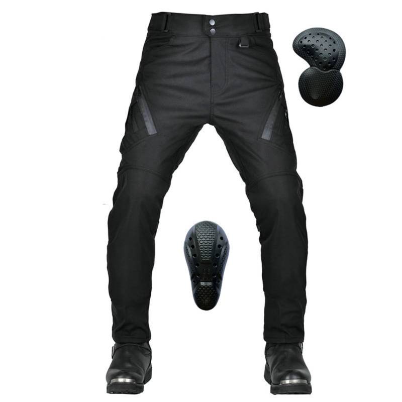 HOMDECR Damen/Männer Slim Fit Motorrad Jeans Mit Protektoren Knie Und Hüftprotektoren Stretch Slim Fit Denim Motorradhose Cargo Motorradjeans Schutzhose Biker Pants (4XL) von HOMDECR