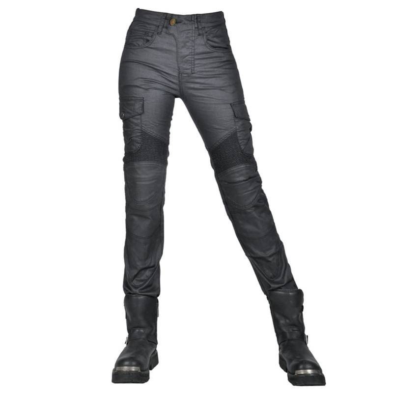 HOMDECR Damen Slim Fit Motorrad Jeans Mit Protektoren Knie Und Hüftprotektoren Stretch Slim Fit Denim Motorradhose Cargo Motorradjeans Schutzhose Biker Pants (M) von HOMDECR